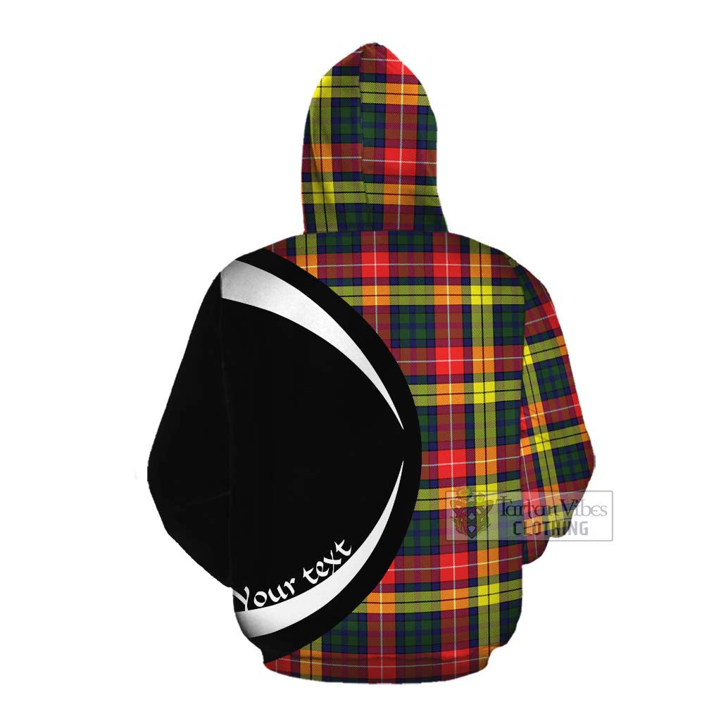 Dewar Tartan Cotton Hoodie with Family Crest Circle Style Pullover Hoodie - Tartan Vibes Clothing
