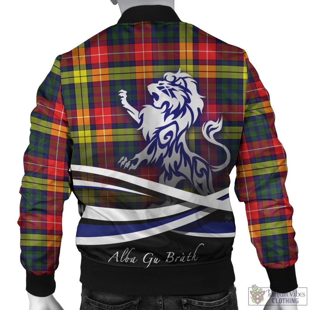 Dewar Tartan Bomber Jacket with Alba Gu Brath Regal Lion Emblem - Tartan Vibes Clothing