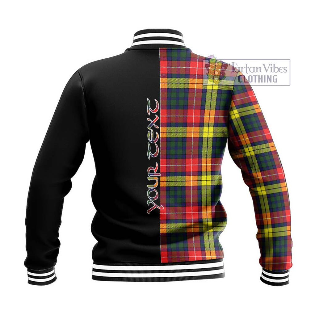 Dewar Tartan Baseball Jacket with Family Crest and Half Of Me Style - Tartan Vibes Clothing