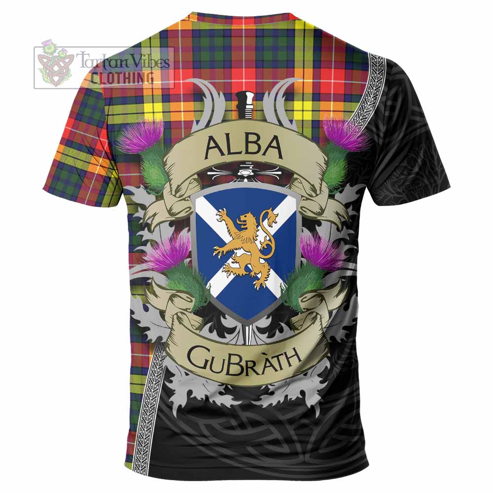 Dewar Tartan Family Crest T-Shirt Lion Rampant Royal Thistle Shield Celtic Inspired - Tartan Vibes Clothing