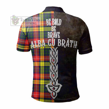 Dewar Tartan Family Crest Polo Shirt Alba Gu Brath Be Brave Lion Ancient Style - Tartan Vibes Clothing