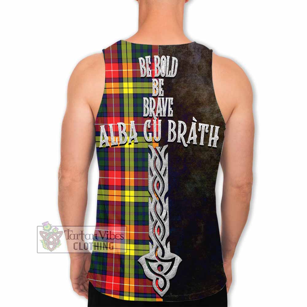 Dewar Tartan Family Crest Men's Tank Top Alba Gu Brath Be Brave Lion Ancient Style - Tartan Vibes Clothing