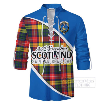 Dewar Family Crest Tartan Ghillie Kilt Shirt Celebrate Saint Andrew's Day in Style - Tartan Vibes Clothing