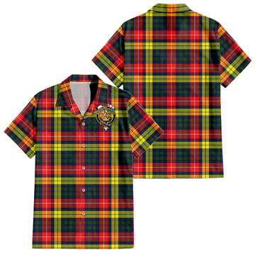 Dewar Tartan Hawaiian Shirt with Family Crest - Tartan Vibes Clothing