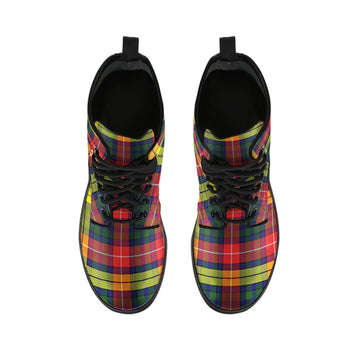 Dewar Tartan Leather Boots - Tartan Vibes Clothing