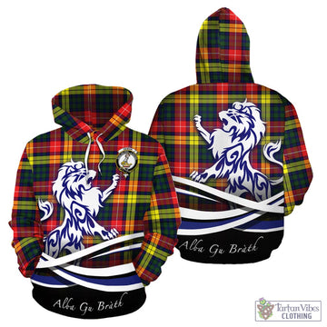 Dewar Tartan Hoodie with Alba Gu Brath Regal Lion Emblem - Tartan Vibes Clothing