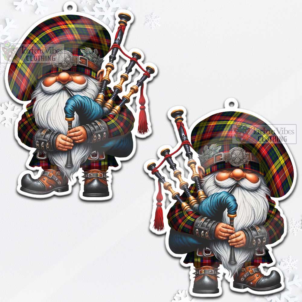 Dewar Tartan Bagpiper Gnome Christmas Ornament - Tartan Vibes Clothing