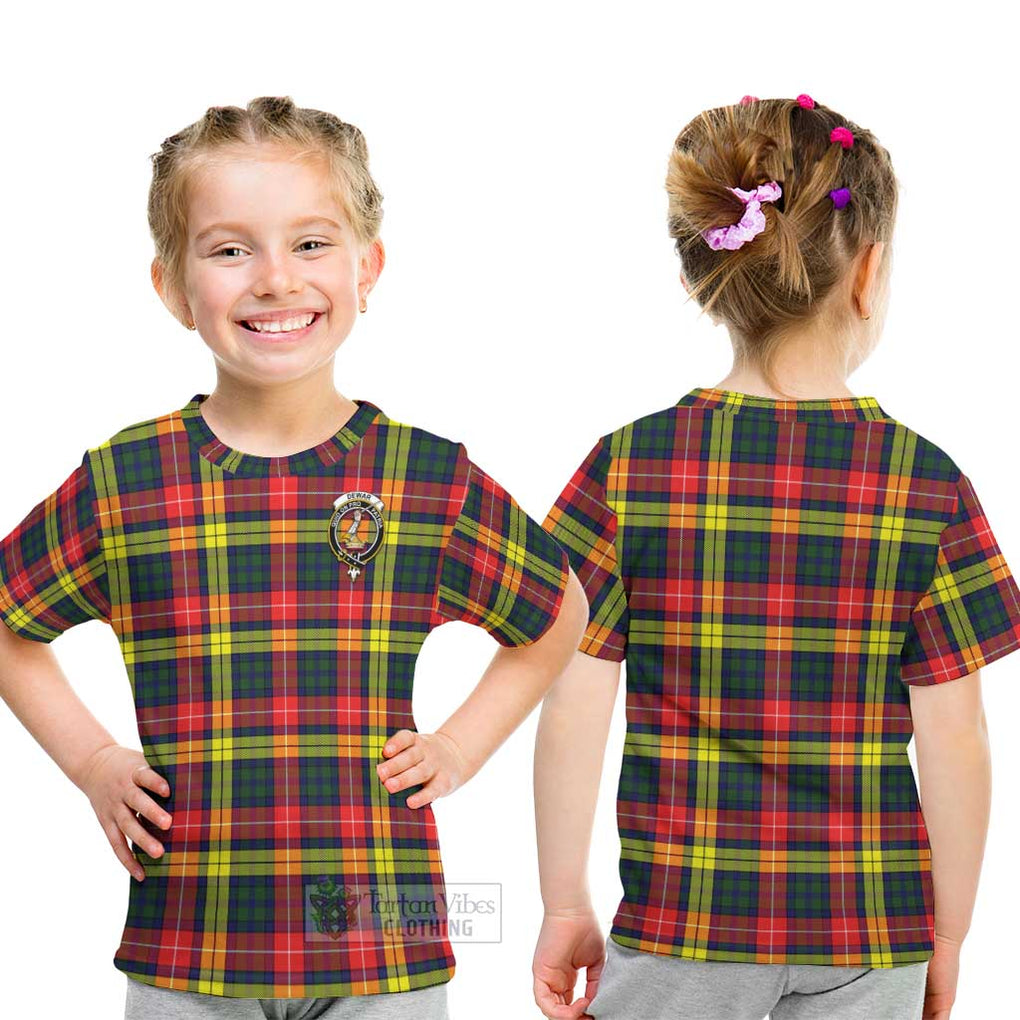 Dewar Tartan Kid T-Shirt with Family Crest - Tartan Vibes Clothing