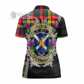 Dewar Tartan Family Crest Women's Polo Shirt Lion Rampant Royal Thistle Shield Celtic Inspired - Tartan Vibes Clothing