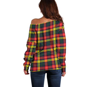 Dewar Tartan Off Shoulder Women Sweater - Tartan Vibes Clothing