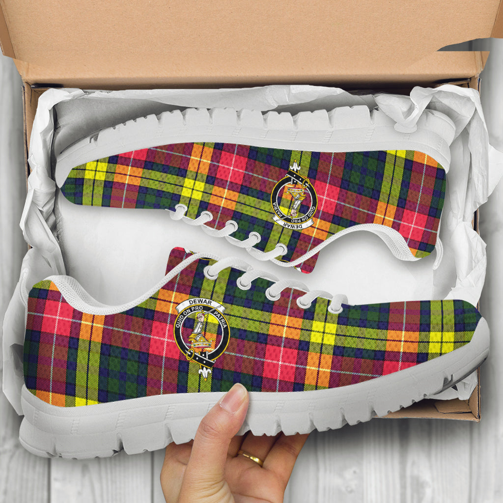 Dewar Tartan Sneakers with Family Crest - Tartan Vibes Clothing