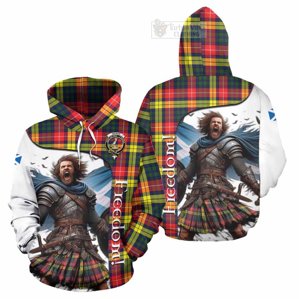 Dewar Crest Tartan Hoodie Inspired by the Freedom of Scottish Warrior - Tartan Vibes Clothing