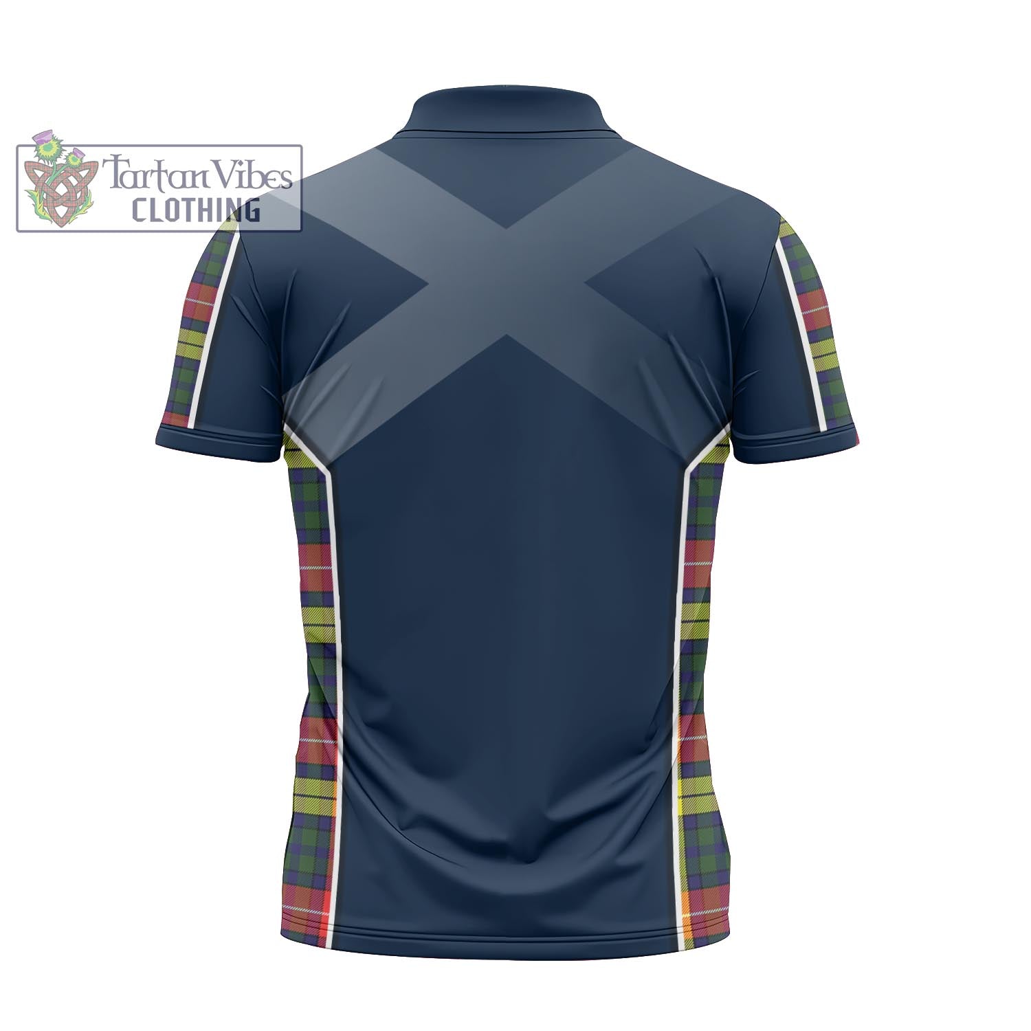 Tartan Vibes Clothing Dewar Tartan Zipper Polo Shirt with Family Crest and Scottish Thistle Vibes Sport Style