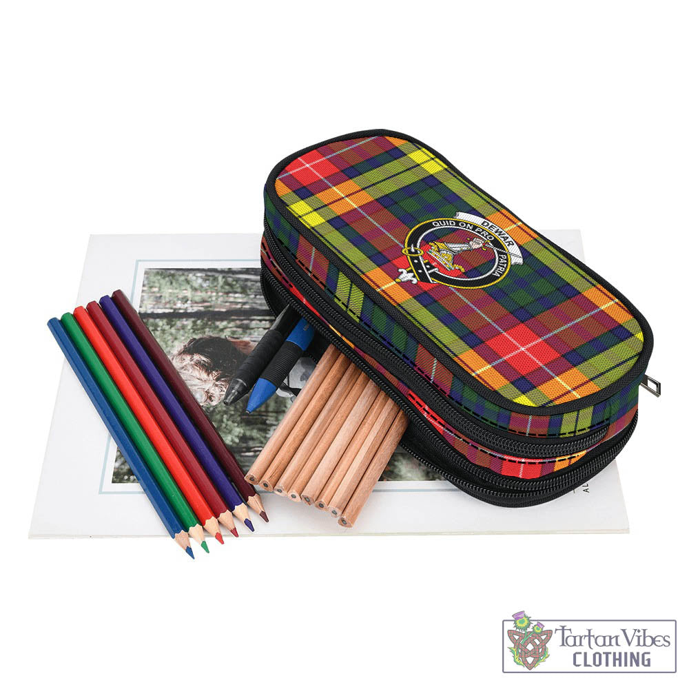 Dewar Tartan Pen and Pencil Case with Family Crest - Tartan Vibes Clothing