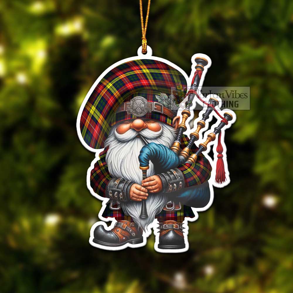 Dewar Tartan Bagpiper Gnome Christmas Ornament - Tartan Vibes Clothing