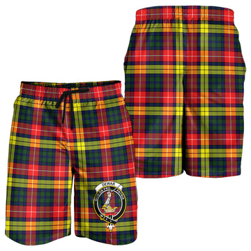 Dewar Tartan Mens Shorts with Family Crest - Tartan Vibes Clothing