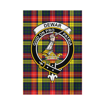 Dewar Tartan Flag with Family Crest - Tartan Vibes Clothing