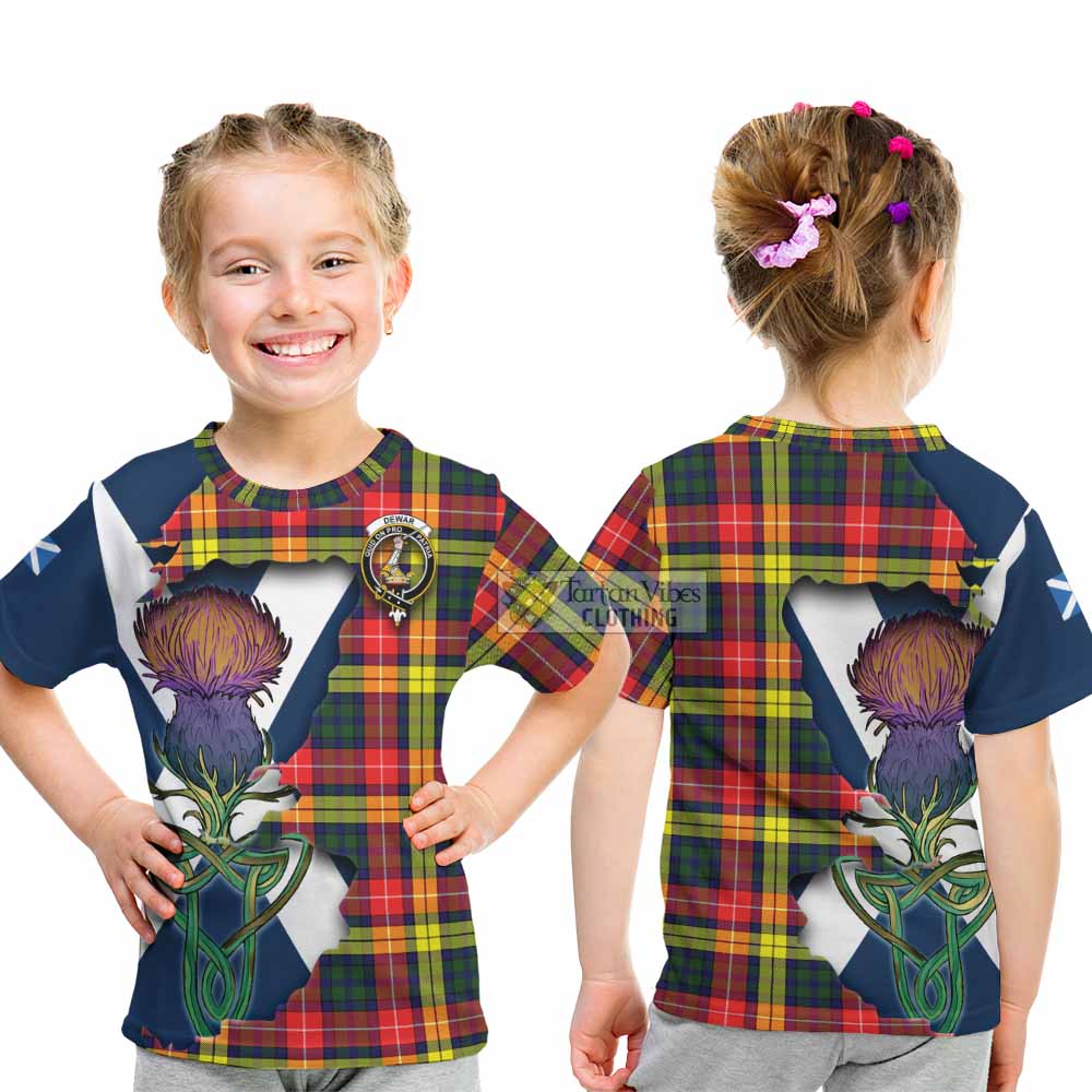 Dewar Tartan Family Crest Kid T-Shirt Scottish Thistle Celtic Inspired - Tartan Vibes Clothing