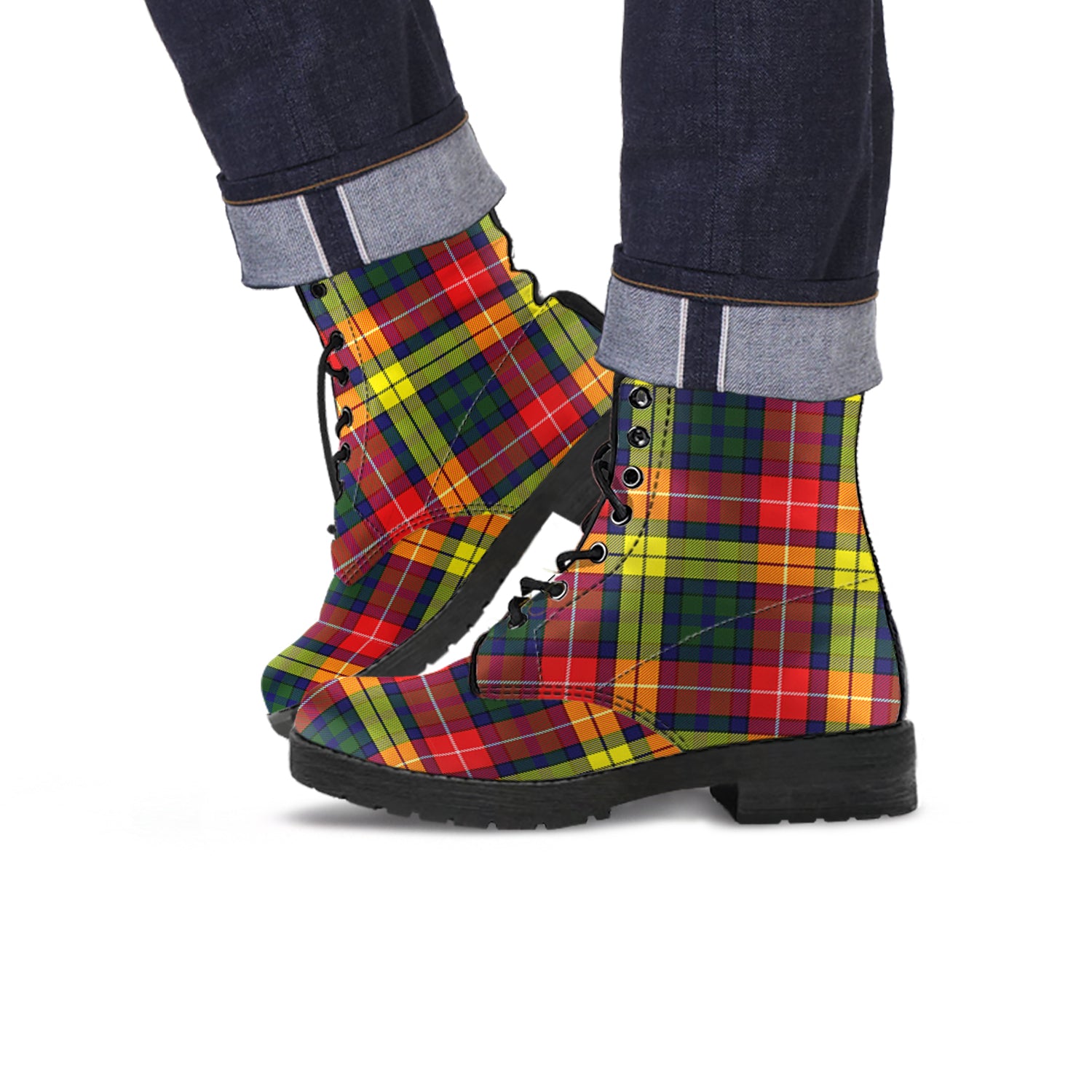 Dewar Tartan Leather Boots - Tartan Vibes Clothing