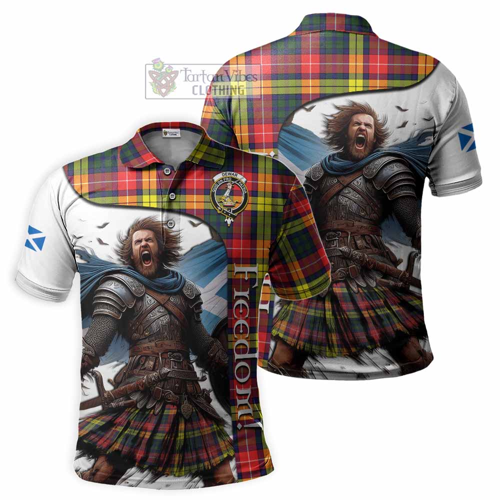 Dewar Crest Tartan Polo Shirt Inspired by the Freedom of Scottish Warrior - Tartan Vibes Clothing