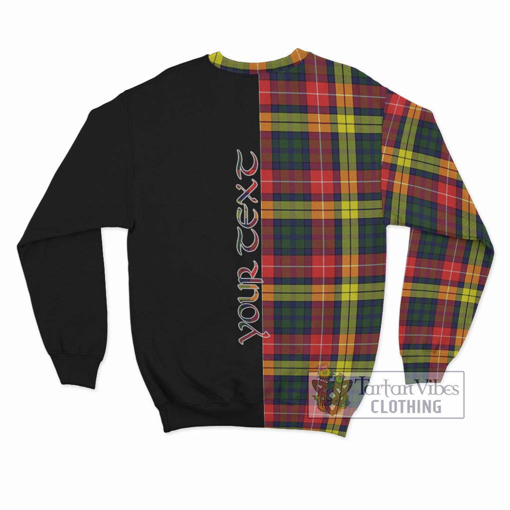 Dewar Tartan Sweatshirt with Family Crest and Half Of Me Style - Tartan Vibes Clothing