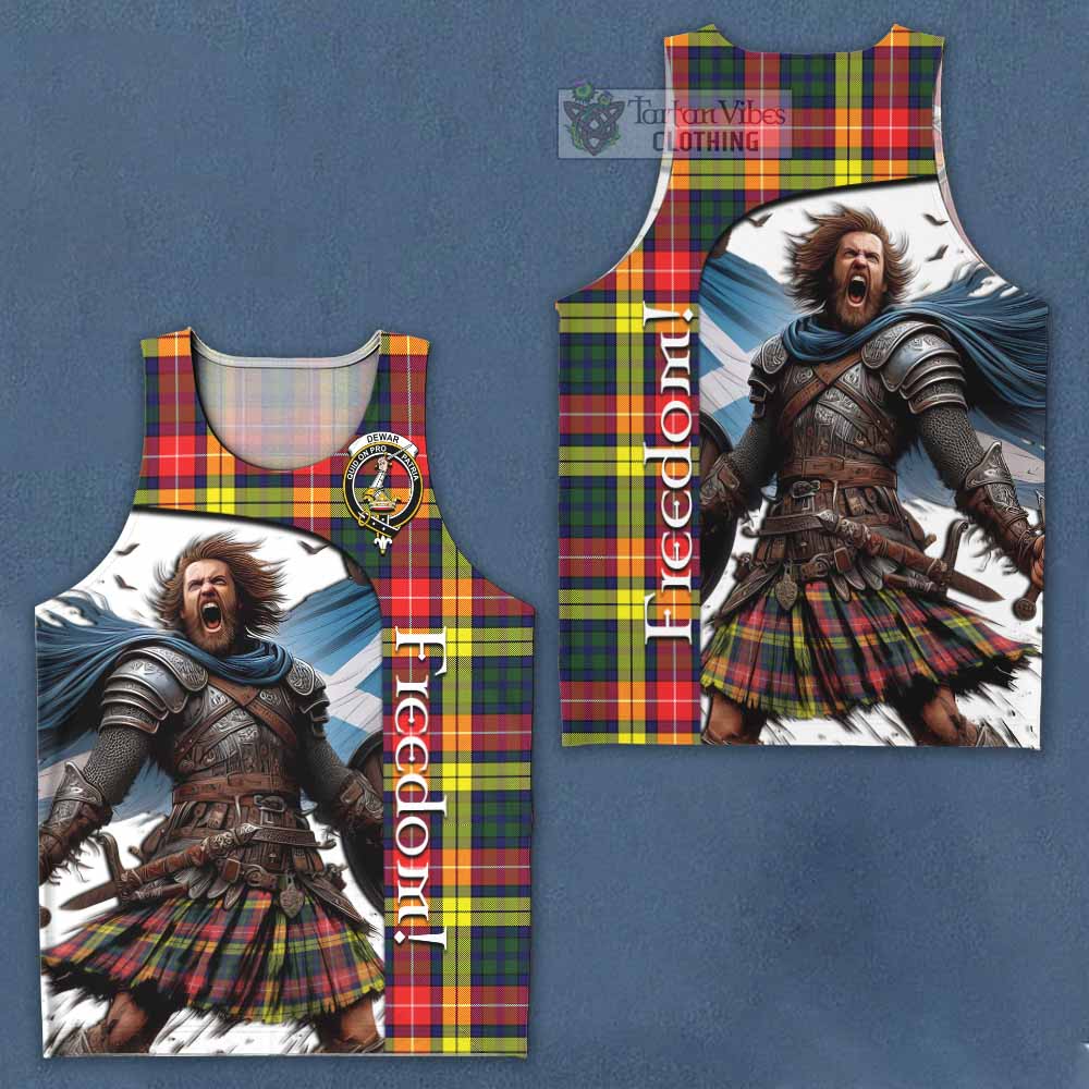 Dewar Crest Tartan Men's Tank Top Inspired by the Freedom of Scottish Warrior - Tartan Vibes Clothing