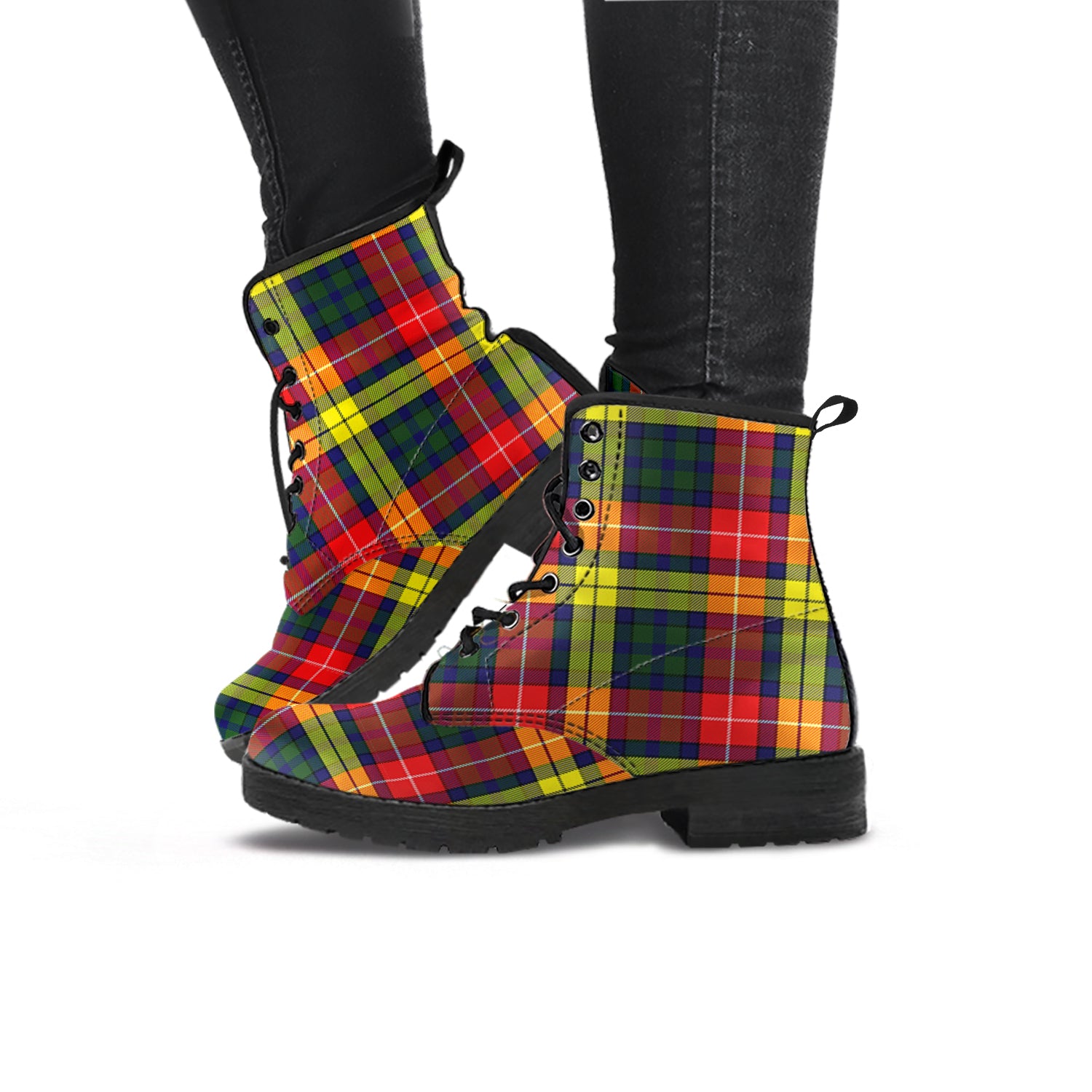 Dewar Tartan Leather Boots - Tartan Vibes Clothing