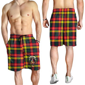 Dewar Tartan Mens Shorts with Family Crest - Tartan Vibes Clothing