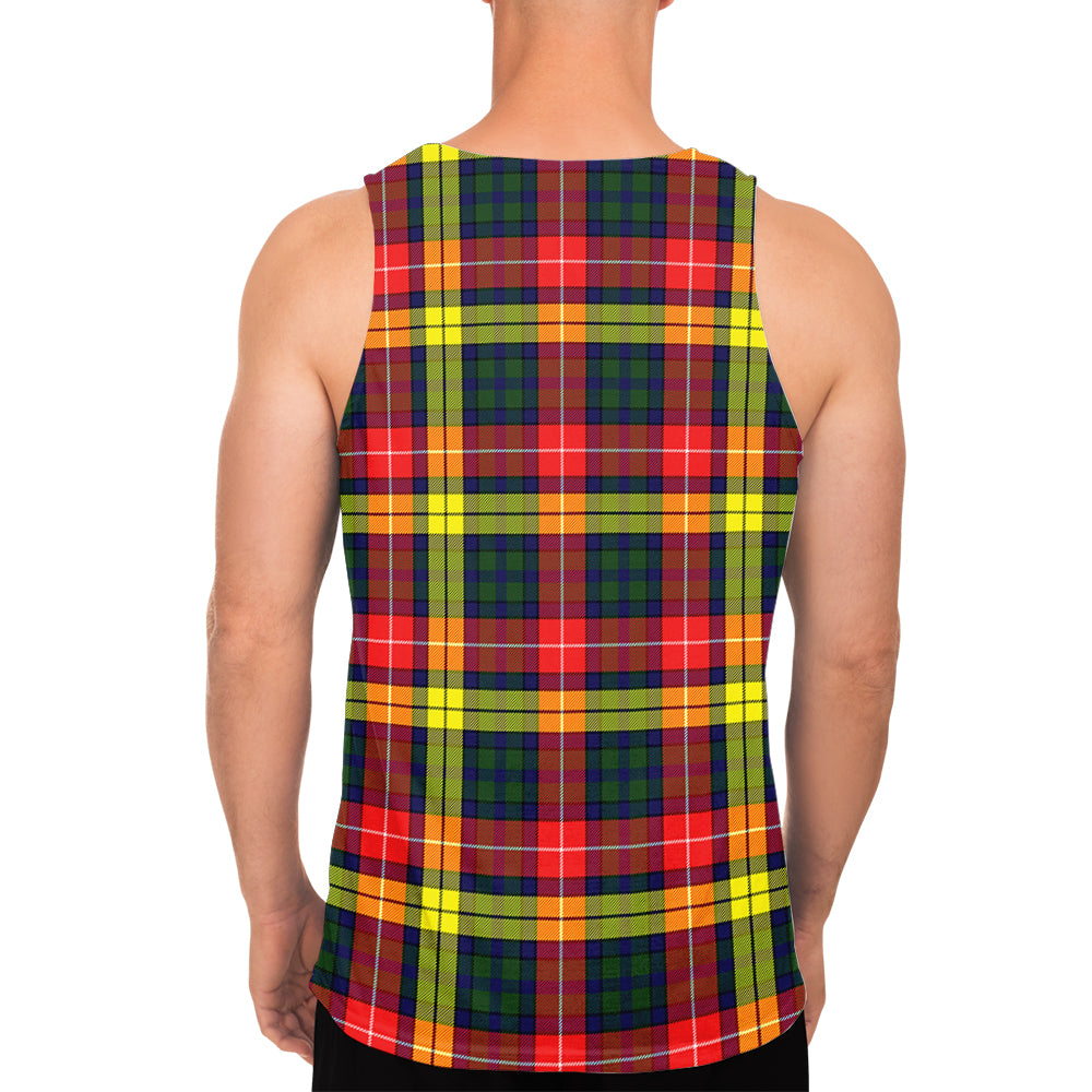 Dewar Tartan Mens Tank Top with Family Crest - Tartan Vibes Clothing