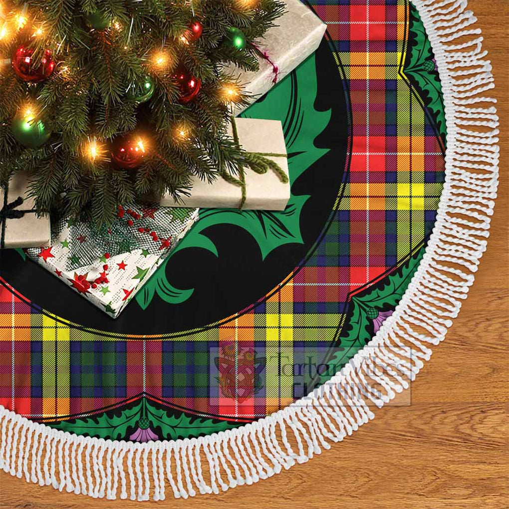 Dewar Tartan Christmas Tree Skirt Scottish Thistle Style - Tartan Vibes Clothing