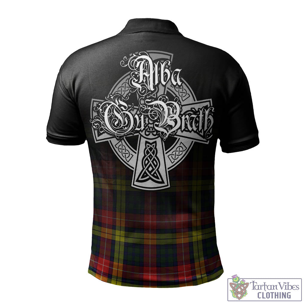 Dewar Tartan Polo Shirt Featuring Alba Gu Brath Family Crest Celtic Inspired - Tartan Vibes Clothing