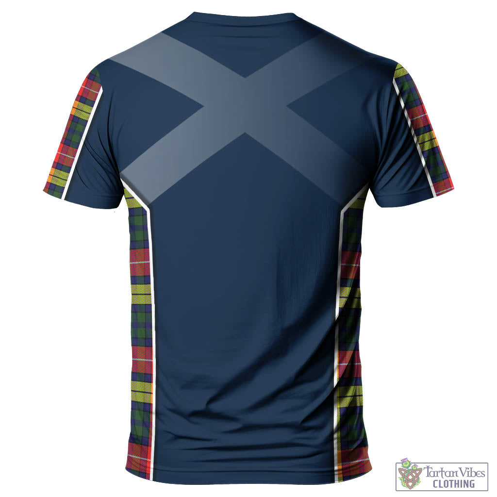 Tartan Vibes Clothing Dewar Tartan T-Shirt with Family Crest and Lion Rampant Vibes Sport Style