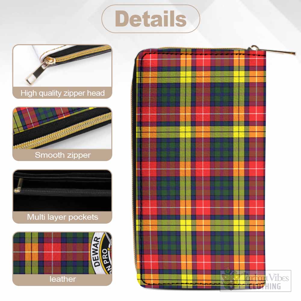 Dewar Tartan Women's Leather Wallet with Family Crest - Tartan Vibes Clothing