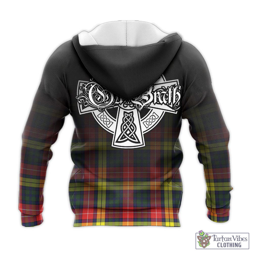 Dewar Tartan Knitted Hoodie Featuring Alba Gu Brath Family Crest Celtic Inspired - Tartan Vibes Clothing
