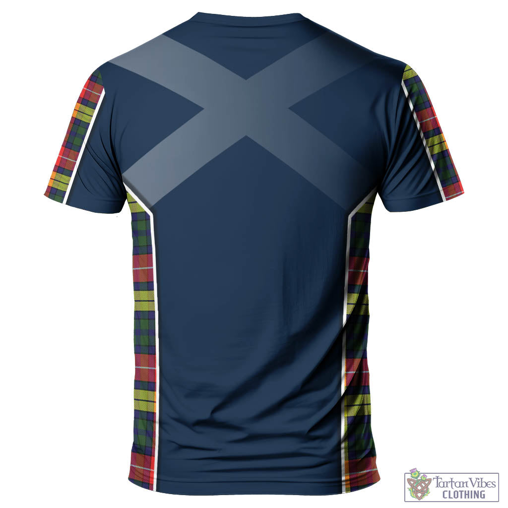 Dewar Tartan T-Shirt with Family Crest and Scottish Thistle Vibes Sport Style - Tartan Vibes Clothing