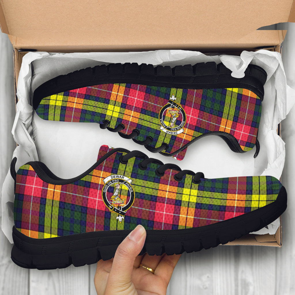 Dewar Tartan Sneakers with Family Crest - Tartan Vibes Clothing