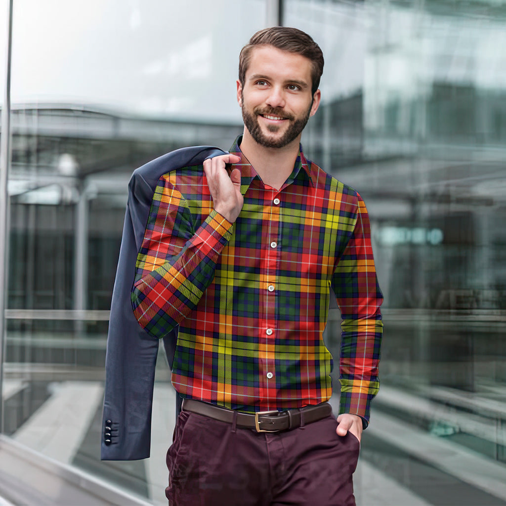 Dewar Tartan Long Sleeve Button Up Shirt - Tartan Vibes Clothing