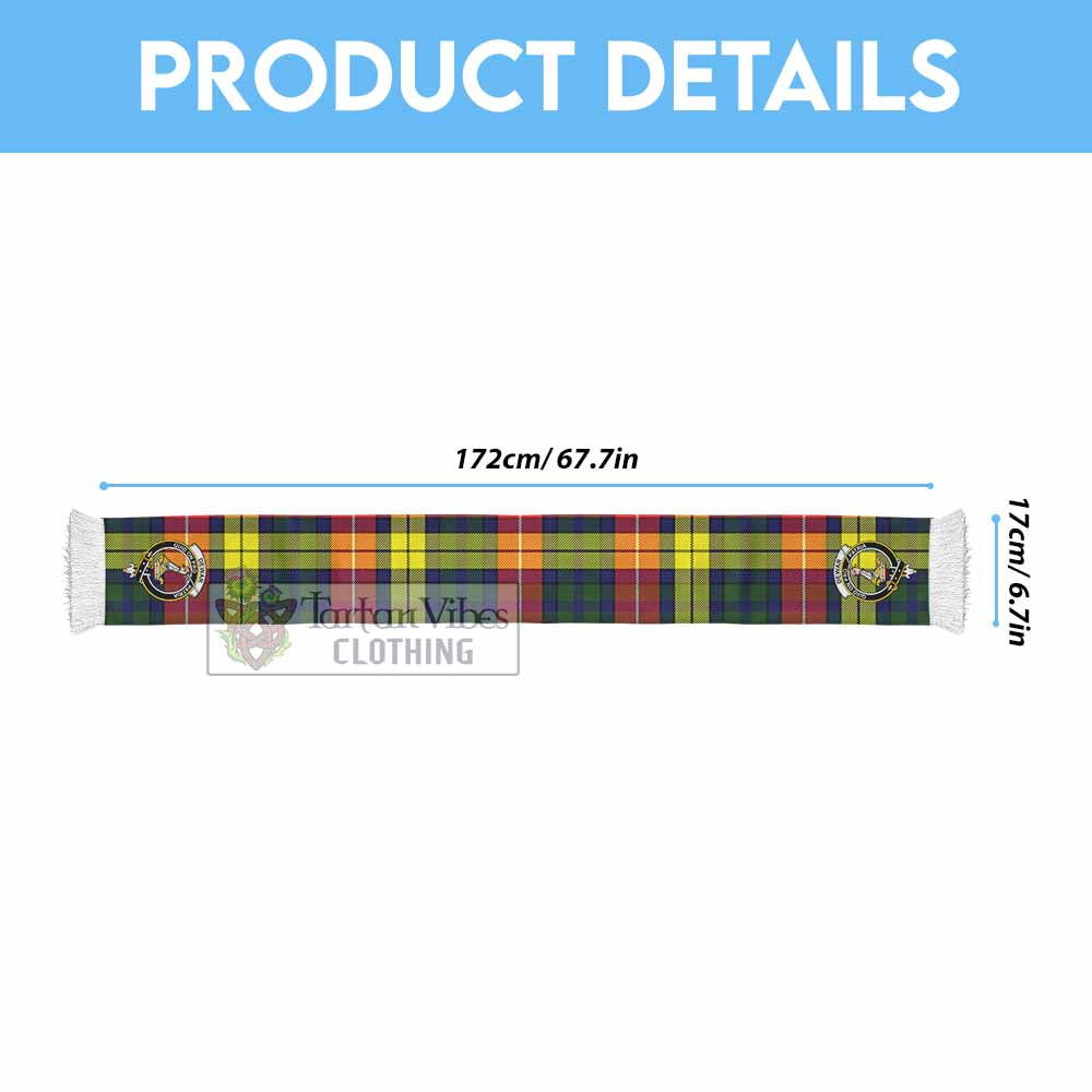 Dewar Tartan Ruffneck Scarf with Family Crest - Tartan Vibes Clothing