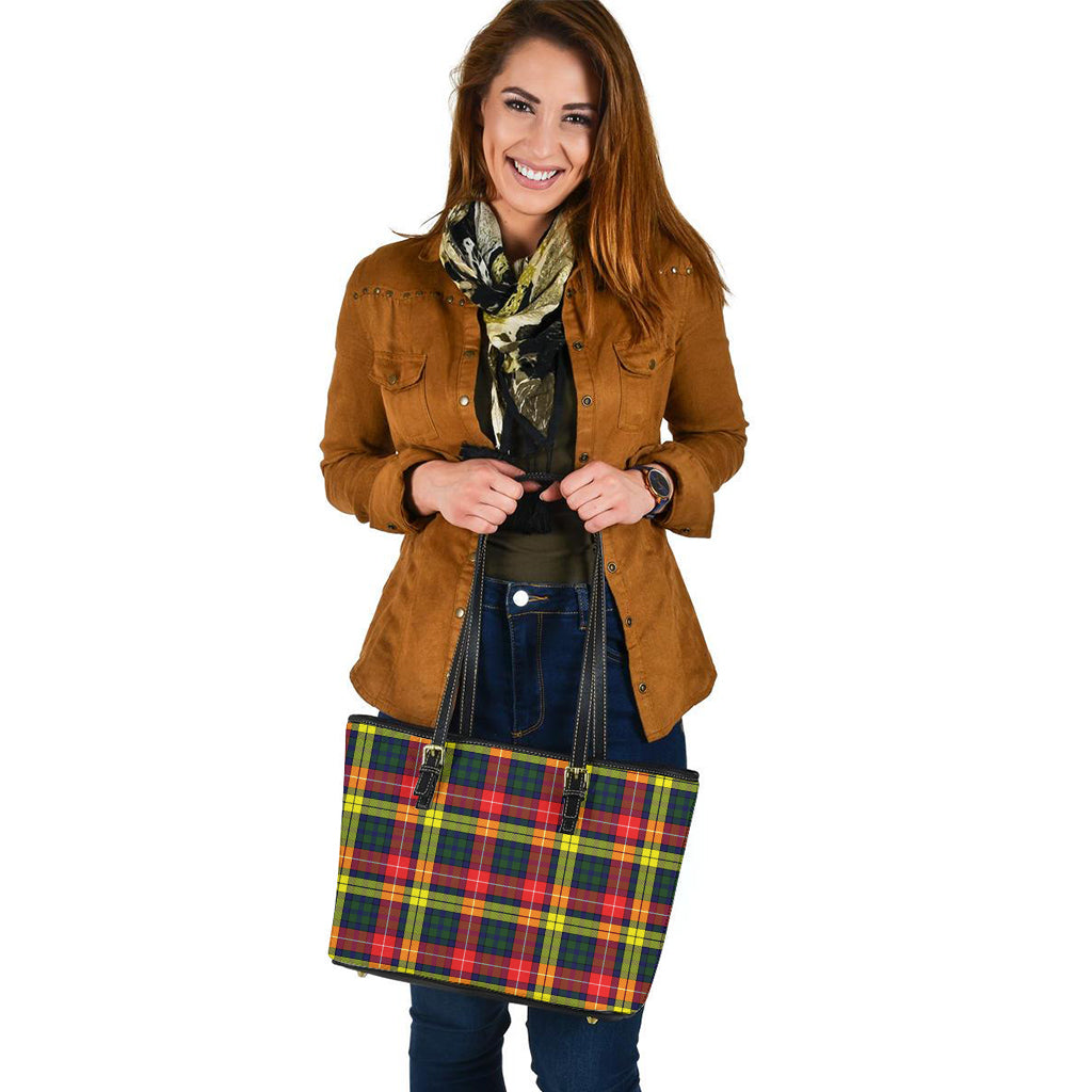 Dewar Tartan Leather Tote Bag - Tartan Vibes Clothing