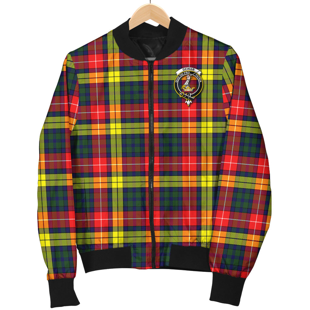 Dewar Tartan Bomber Jacket with Family Crest - Tartan Vibes Clothing