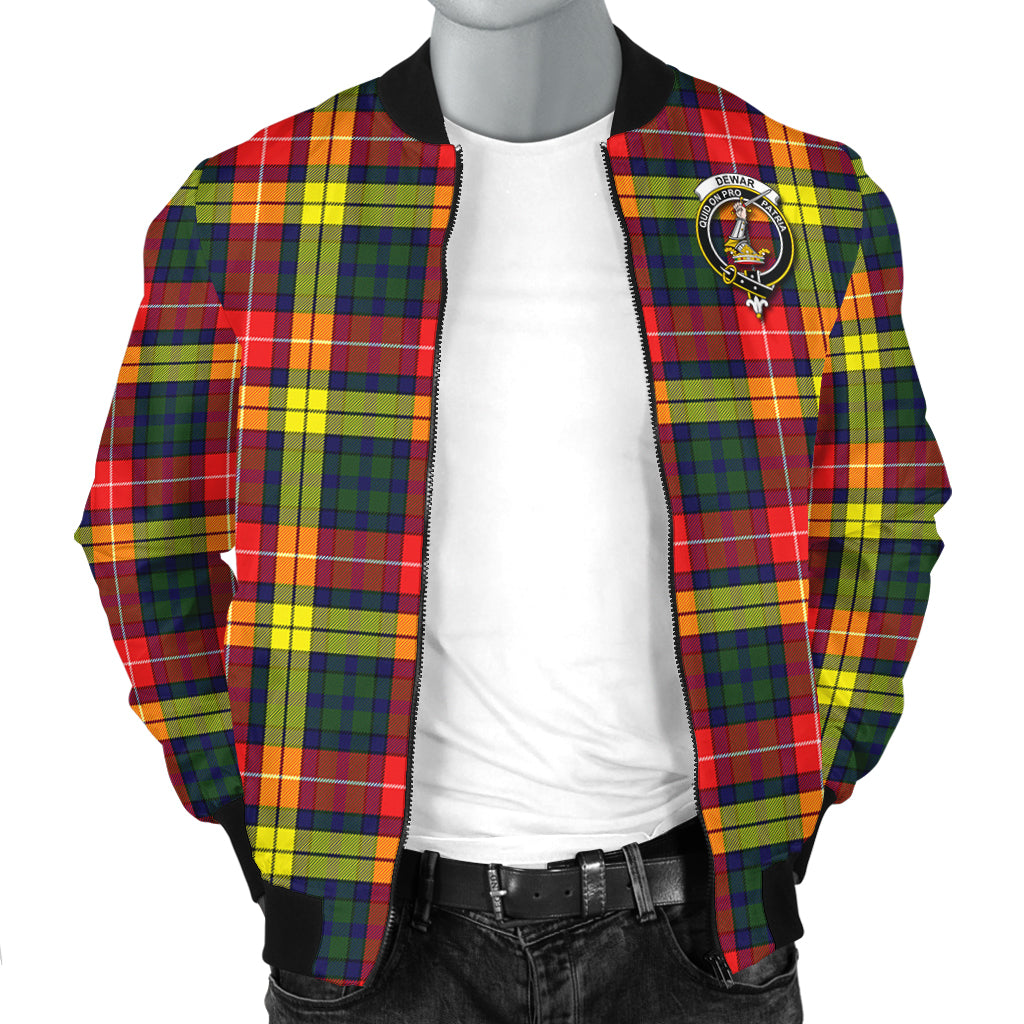Dewar Tartan Bomber Jacket with Family Crest - Tartan Vibes Clothing