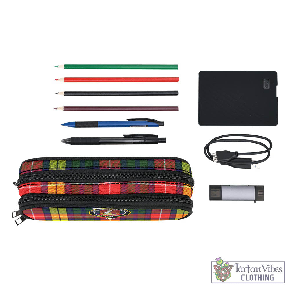 Dewar Tartan Pen and Pencil Case with Family Crest - Tartan Vibes Clothing