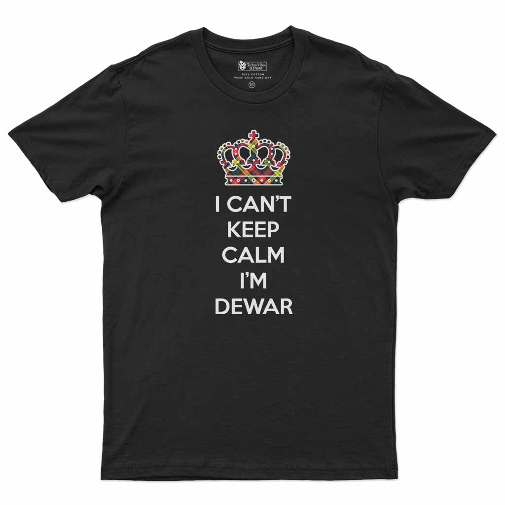 Dewar Can't Keep Calm Men's T-Shirt Black - Tartan Vibes Clothing