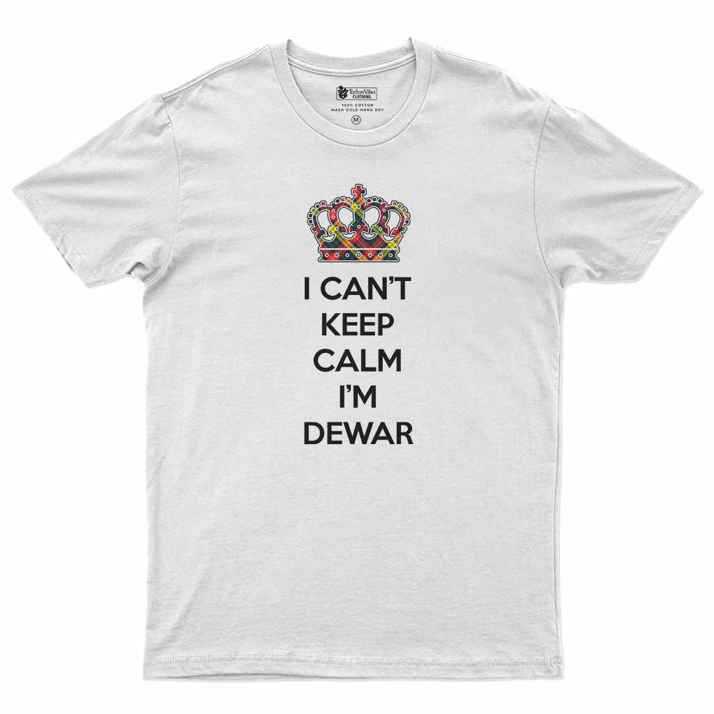 Dewar Can't Keep Calm Men's T-Shirt White - Tartan Vibes Clothing
