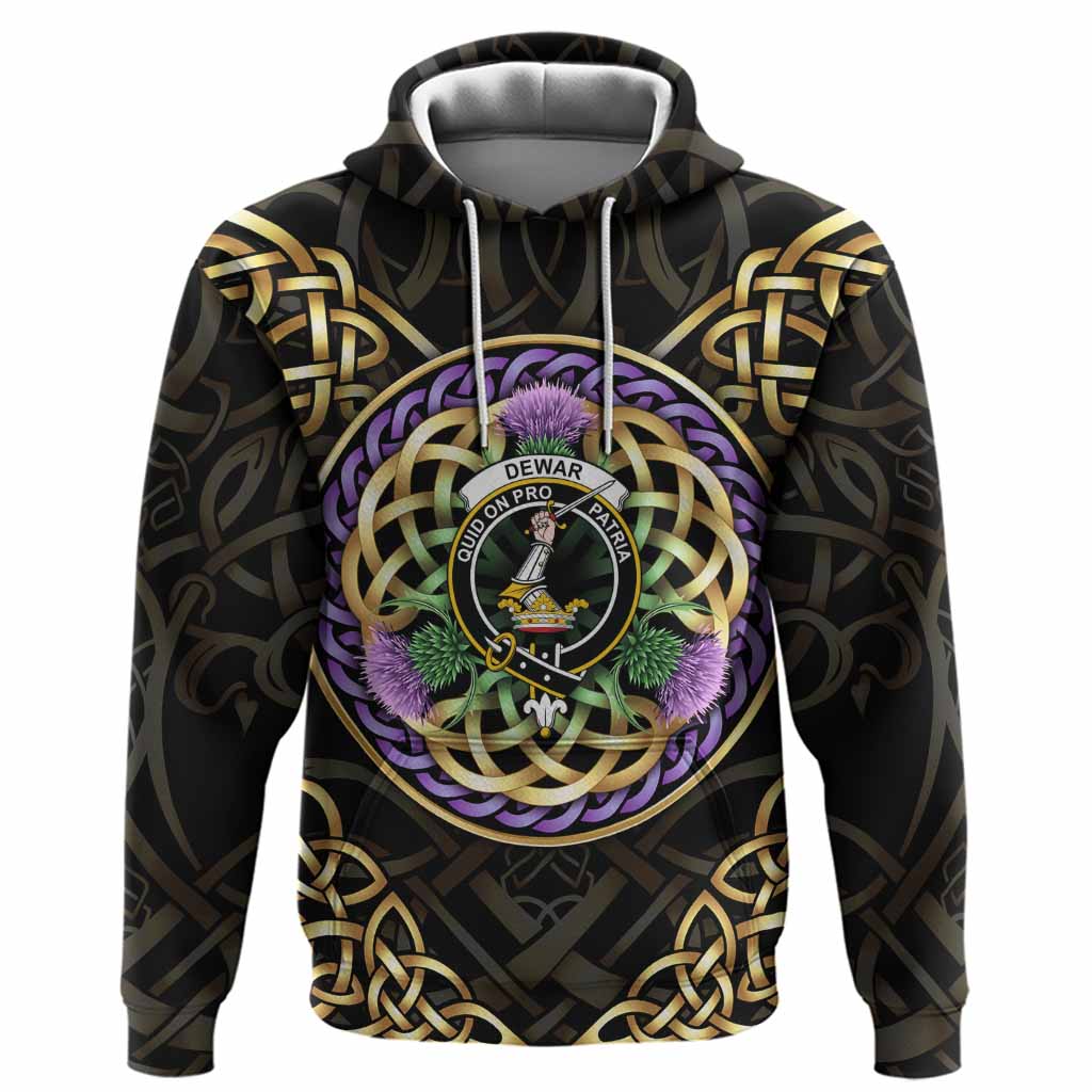 Dewar Clan Crest Hoodie Celtic Scottish Thistle