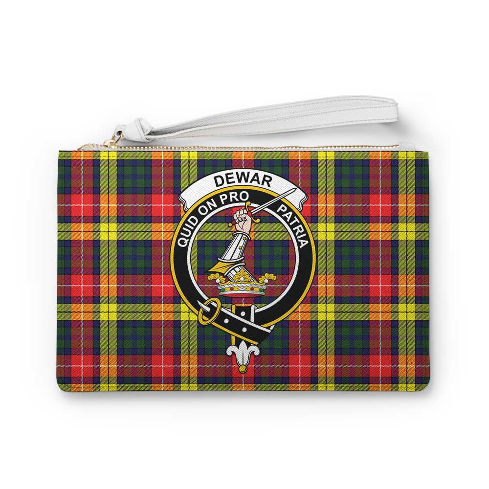 Tartan Vibes Clothing Dewar Family Crest Tartan Clutch Bag