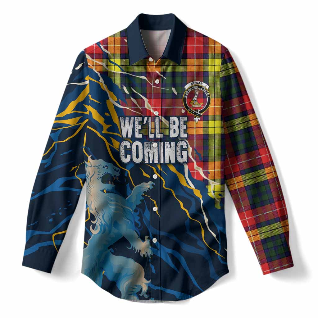 Dewar Scotland Tartan Women Casual Shirt WC2026 Football - We'll Be Coming
