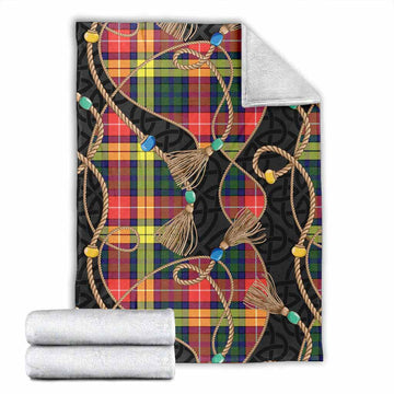 Dewar Scottish Tartan Twisted Ropes Stylized Blanket X-Large 59 x 79 inches 150 x 200 cm - Tartan Vibes Clothing