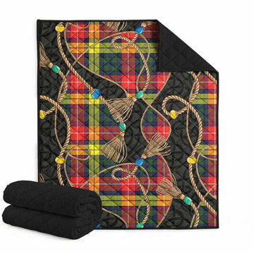 Dewar Scottish Tartan Twisted Ropes Stylized Premium Quilt Super King Quilt 91" x 110" - Tartan Vibes Clothing