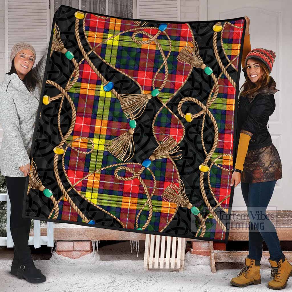 Dewar Scottish Tartan Twisted Ropes Stylized Premium Quilt - Tartan Vibes Clothing